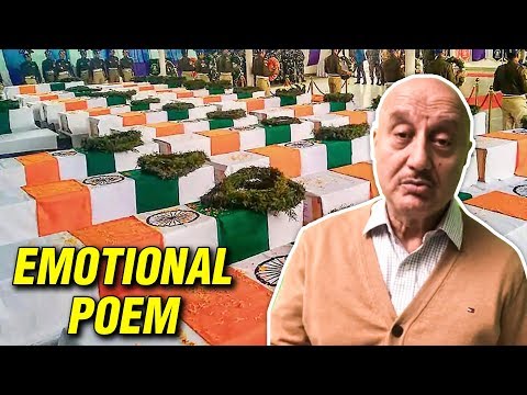 Video - WATCH Bollywood Tribute | Anupam Kher EMOTIONAL Poem For Soldiers Of Pulwama Kashmir Attack #India #Special