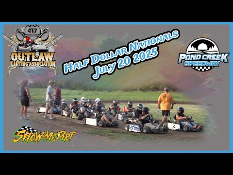 Half Dollar Nationals - Pond Creek Speedway - 417 Outlaw Karting Association July 20 2025 - dirt track racing video image