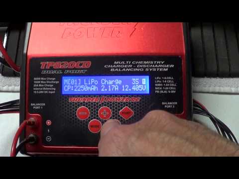Thunder power 820cp charger and how to program it - UCvizeihd0C80NJU5gKBBWZA