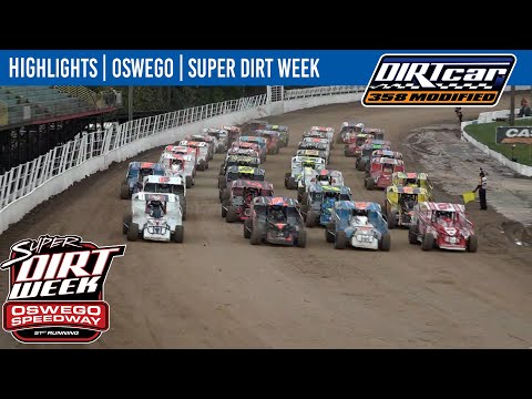 DIRTcar 358 Modifieds | Super Dirt Week | Oswego Speedway | October 9, 2023 | HIGHLIGHTS - dirt track racing video image