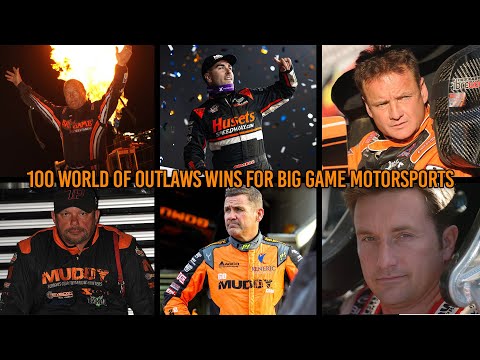 100 World of Outlaws Wins for Big Game Motorsports! - dirt track racing video image