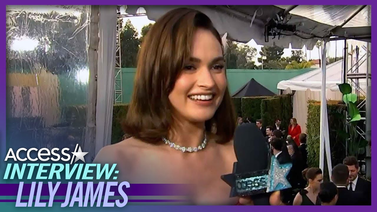 Lily James Dips Her Head In A Sink Of Ice Before Red Carpets