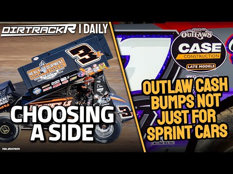 A sprint car team makes their tour choice, World of Outlaws pump late model cash - dirt track racing video image