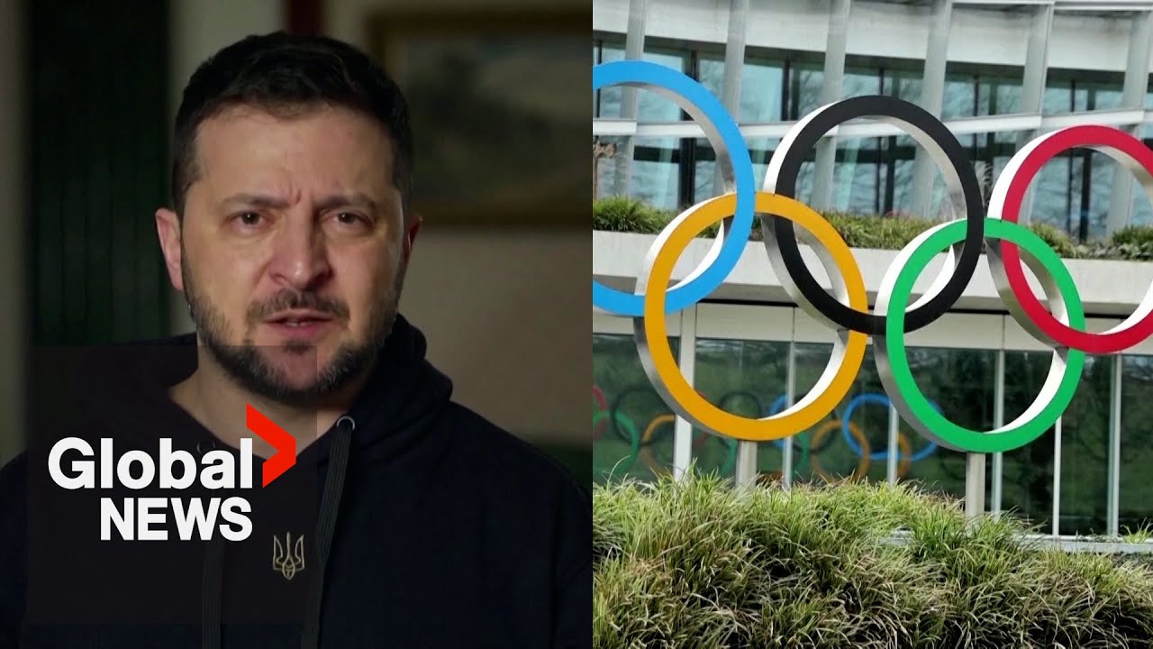 Zelenskyy calls for Olympics ban on Russian athletes amid “terror” in Ukraine