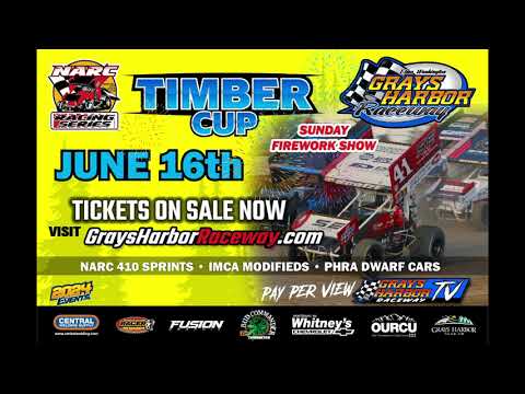 6/16/24 Grays Harbor Raceway / Full Event / NARC 410 Sprints, &amp; Modifieds / Timber Cup - dirt track racing video image