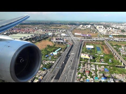 Landing in Bangkok Airport. Boeing 777-200. Thai Airways Flight TG322. Rolls Royce Trent Engine - UCdNO3SSyxVGqW-xKmIVv9pQ
