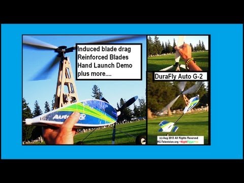 Durafly Auto Gyro 2. Induced Blade Drag increased performance with a Hand-launch Demo too. - UCvPYY0HFGNha0BEY9up4xXw