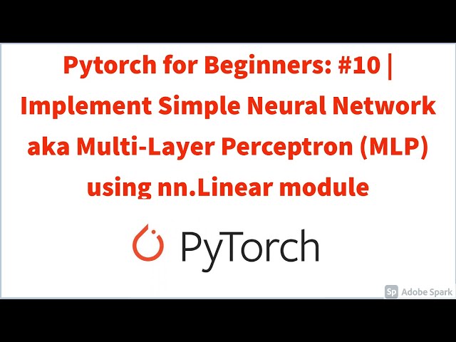 Pytorch Linear Neural Networks
