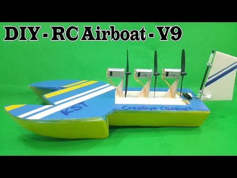 How to make a RC Airboat Three 180 Motor - version 9 - UCFwdmgEXDNlEX8AzDYWXQEg