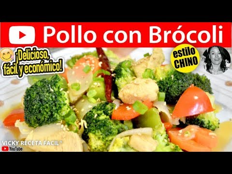 Cómo hacer POLLO CON BROCOLI estilo CHINO | Vicky Receta Facil - UCewhO42h_TIKZdntpI-v39g