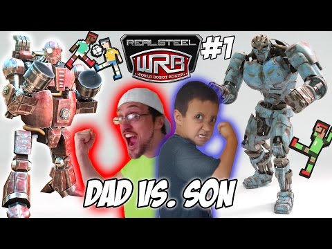 Dad vs. Son!  Real Steel World Robot Boxing! Fatboy & Ambush Multiplayer WRB Gameplay | FGTEEV #1 - UCC-RHF_77zQdKcA75hr5oTQ