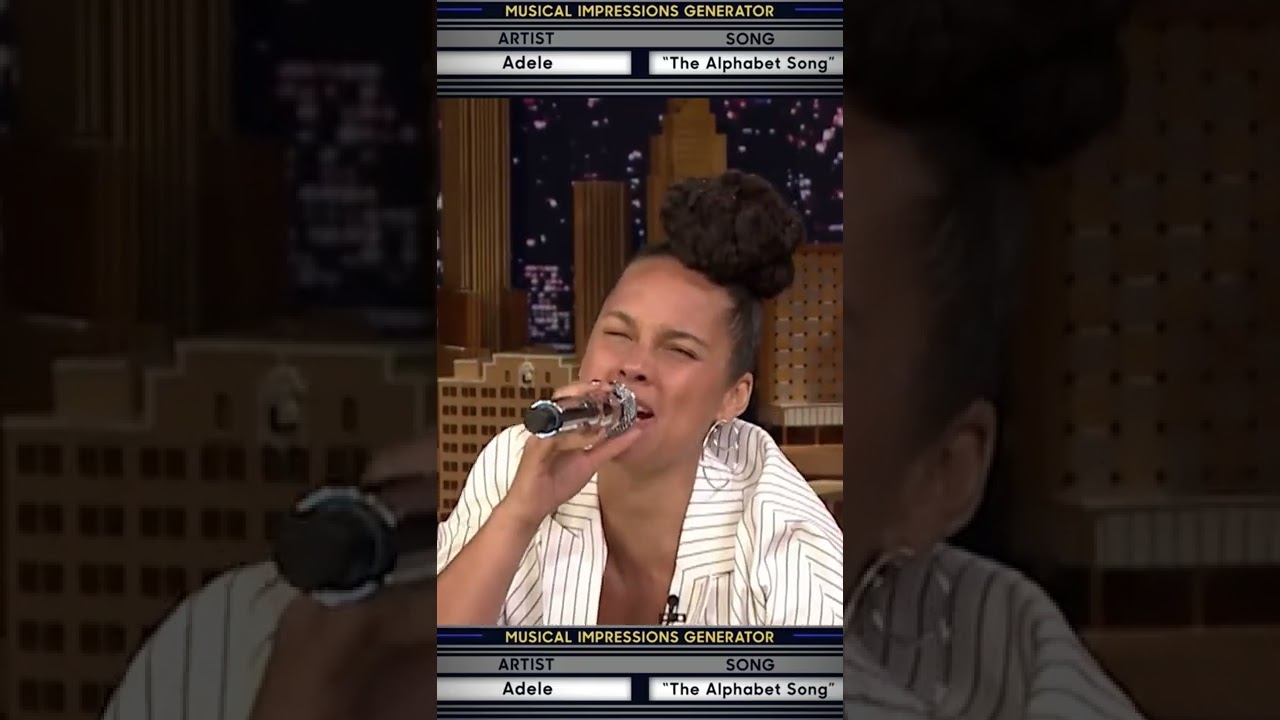 #AliciaKeys channels #Adele while singing the A-B-C’s in Wheel of Musical Impressions! #Shorts