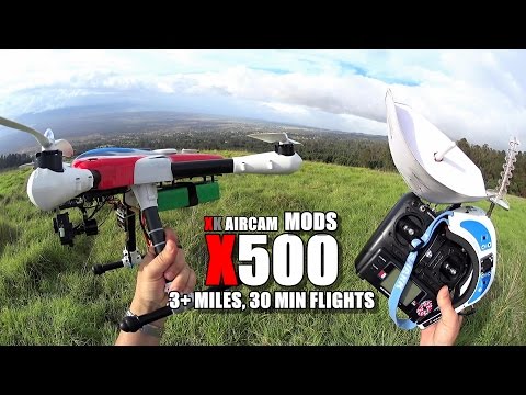 XK Aircam X500 - Mods for 30 Minute Long Range FPV Flights - [10,000mah lipo Brick Range Test] - UCVQWy-DTLpRqnuA17WZkjRQ