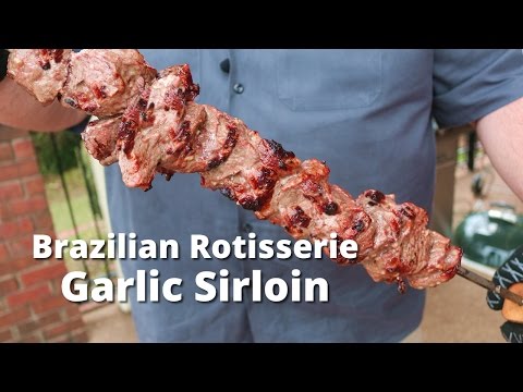 Brazilian Style Garlic Sirloin Steak - Garlic Sirloin Grilled on Rotisserie Weber Grill - UC--MxpGXJ3LVD8KvlNzRlcA