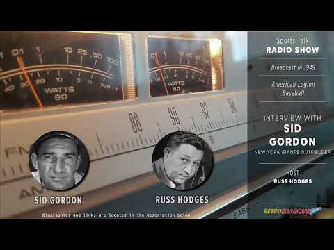 Russ Hodges Radio Interview with  Sid Gordon video clip