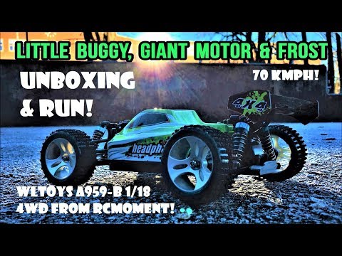WLToys A959-B 4WD 70 km/h 43 mph 1/18 Buggy from RCmoment! Unboxing, First look and First Run! - UCHcR-O2hVrKGKRYvN1KUjOg