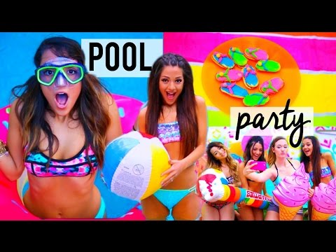 Summer POOL PARTY! DIY decor, treats, ideas + things to do | Niki and Gabi - UCuVHOs0H5hvAHGr8O4yIBNQ