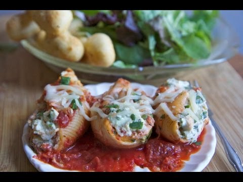 Cheesy Chicken & Spinach Stuffed Shells Recipe - UCubwl8dqXbXc-rYE8MOSUnQ