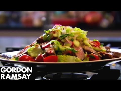 How to Cook Steak and Spicy Beef Salad Recipe - Gordon Ramsay - UCIEv3lZ_tNXHzL3ox-_uUGQ