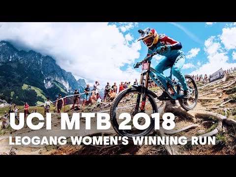 Who won the women's downhill final at Leogang, Austria? | UCI MTB 2018 - UCXqlds5f7B2OOs9vQuevl4A