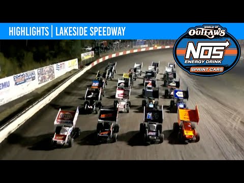 World of Outlaws NOS Energy Drink Sprint Cars Lakeside Speedway, October 15, 2022 | HIGHLIGHTS - dirt track racing video image