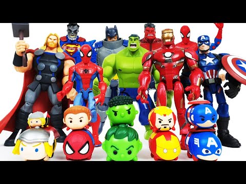 Avengers, Iron Man Assemble! Hulk, Spider-Man, Thor, Captain America, Batman, Superman