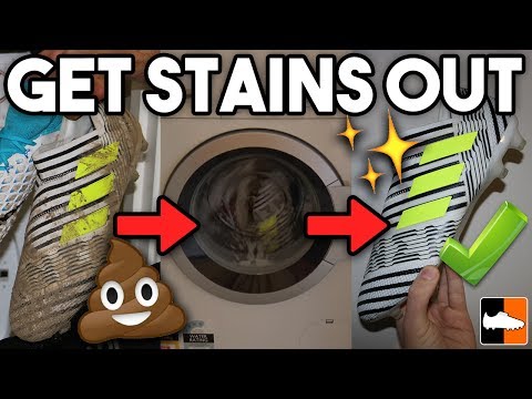 How To Get Stains Out Of White Football Boots! Washing Machine Tutorial - UCs7sNio5rN3RvWuvKvc4Xtg