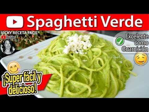 Cómo hacer SPAGHETTI VERDE Vicky Receta Facil - UCewhO42h_TIKZdntpI-v39g