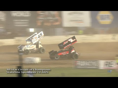 All Star highlights - Stateline Speedway July 4, 2025 - dirt track racing video image