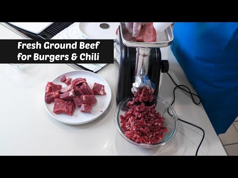 Fresh Ground Beef for Burgers & Chili ~ Homeleader Meat Grinder ~ Amy Learns to Cook