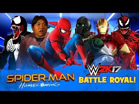 WWE 2k17 Spider-Man Homecoming Movie Battle Royal with Iron Man & Vulture Fight! - UCCXyLN2CaDUyuEulSCvqb2w