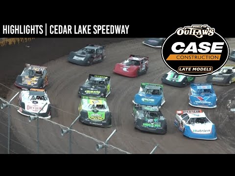 World of Outlaws CASE Late Models at Cedar Lake Speedway August 6, 2022 | HIGHLIGHTS - dirt track racing video image