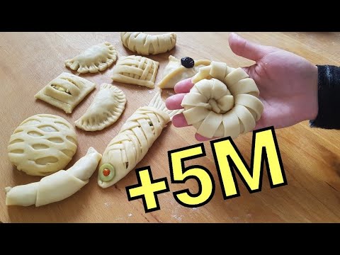 طريقة تشكيل اكثر من 15 شكل من المعجنات غاية في الجمالnew &beautiful pastry ideas #رمضان_فطائر_جديد