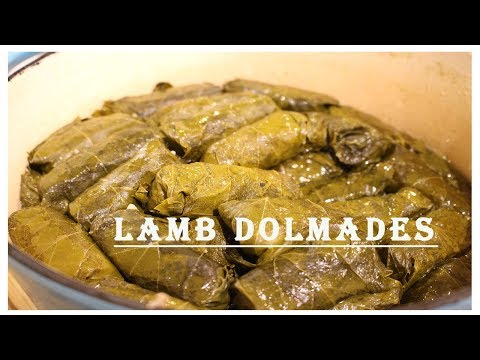 Lamb Dolmades: Lamb and Rice Stuffed Grape Leaves