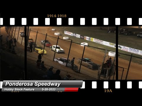 Ponderosa Speedway - Hobby Stock Feature - 5/26/2023 - dirt track racing video image
