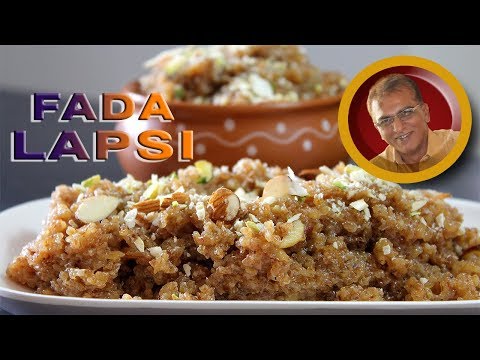 lapsi,fada ni lapsi,gujarati broken wheat desert recipe