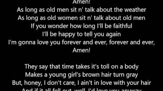 Randy Travis - Forever and Ever Amen - Lyrics Scrolling
