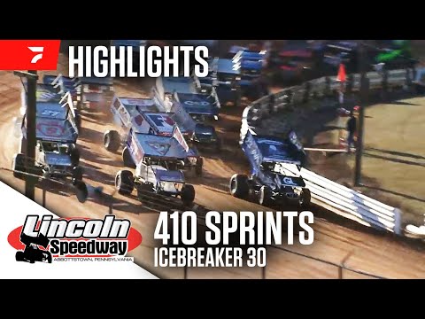 Icebreaker 30 PA Posse Opener | 410 Sprints at Lincoln Speedway 2/23/25 | Highlights - dirt track racing video image