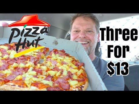 Can I Eat 3 Pizzas? Pizza Hut 3 for $13 Review - Greg's Kitchen Mukbang - UCGXHiIMcPZ9IQNwmJOv12dQ