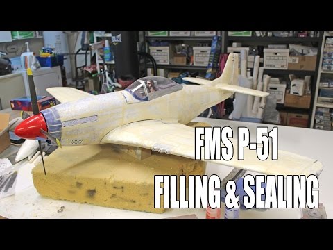 Refinish a Foam Warbird Ep2 - FMS P-51 Filling & Sealing for Paint - UC5q8ss88jxwMlHf_A-XZGlA