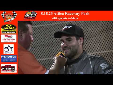 8.18.23 Attica Raceway Park 410 Sprints A-Main - dirt track racing video image