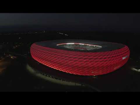 Allianz arena inner roof ring lights in action