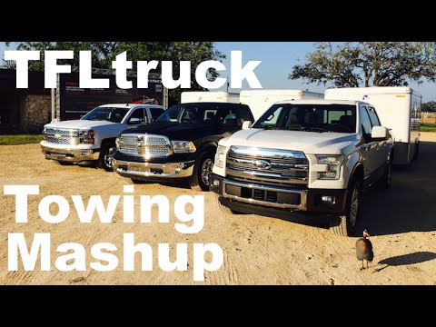 2015 Ford F-150 3.5L Turbo vs Chevy Silverado 6.2L vs Ram 5.7L HEMI Towing Mashup Review - UCO-85LYfB61OP4SRAgpfncw