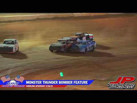 Monster Thunder Bomber Feature - Carolina Speedway 5/26/23 - dirt track racing video image