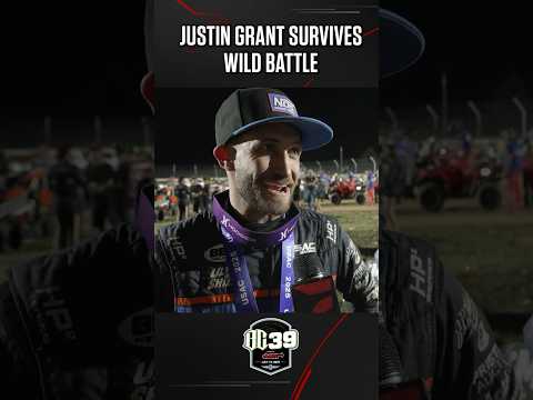 😬 "It was crazy there" Justin Grant survived a wild opening night. #usac  #bc39  🏁 - dirt track racing video image
