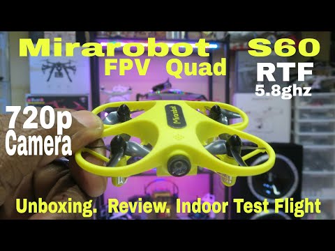 Mirarobot S60  FPV drone review. 5.8ghz 720p, test flight - UCAb65iSPBDpsO04dgbE-UxA