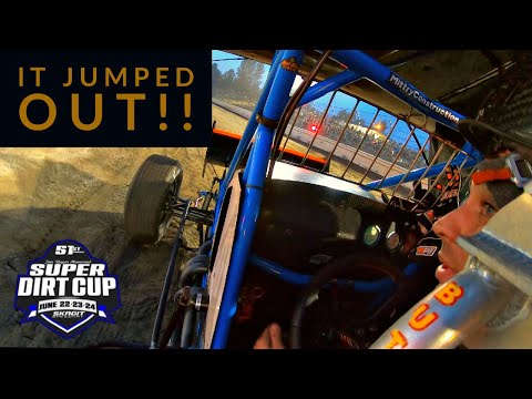 IT JUMPED OUT!!! JUSTIN SANDERS ONBOARD | $82,000.00 SUPER DIRT CUP | SKAGIT SPEEDWAY - dirt track racing video image