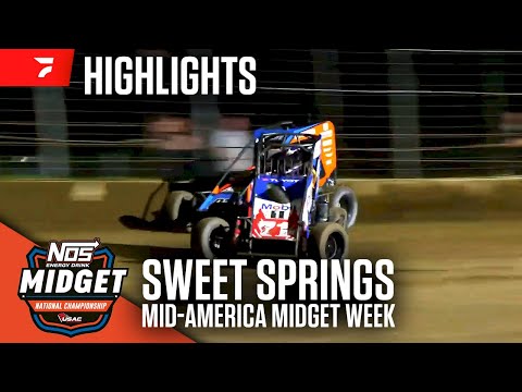 𝑯𝑰𝑮𝑯𝑳𝑰𝑮𝑯𝑻𝑺:USAC NOS Energy Drink National Midgets | Sweet Springs Motorsports Complex | July 8, 2025 - dirt track racing video image