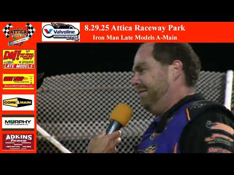 August 29th 2025 | Attica Raceway Park | Iron Man Man Late Models A-Main - dirt track racing video image
