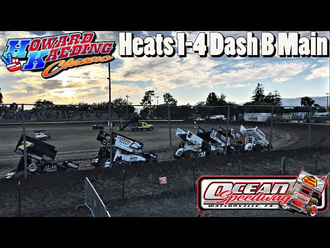 HEATS 1-4 DASH B MAIN | KAEDING CLASSIC NIGHT 2 | NARC KING OF THE WEST | OCEAN SPEEDWAY - dirt track racing video image
